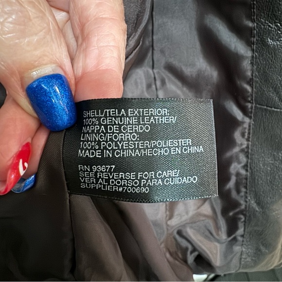 Jacqueline Ferrar - genuine Leather jacket - Brown - size Small - Vintage! - Picture 9 of 10